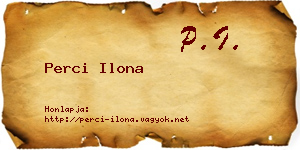 Perci Ilona névjegykártya